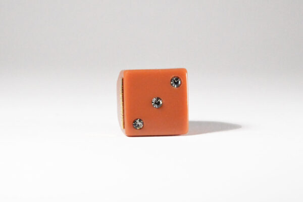 Dice Ring in Terracotta Red