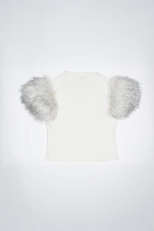 "Woman As Animal" Faux Fur Wings Top (Giorno)